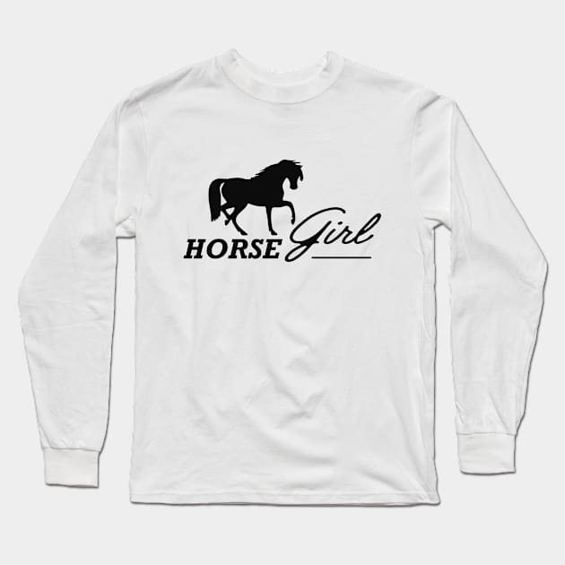 Horse Girl Long Sleeve T-Shirt by KC Happy Shop